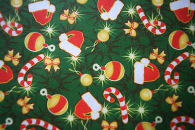 MDG Fabrics Colorful Christmas Ornaments  By the 1/4 yard cotton fabric