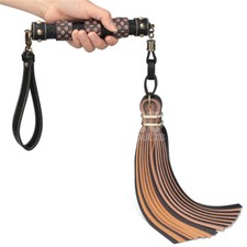 23.5 inch Reign PU Love Spanking Flogger Black Brown Bondage BDSM Sex Toy Women