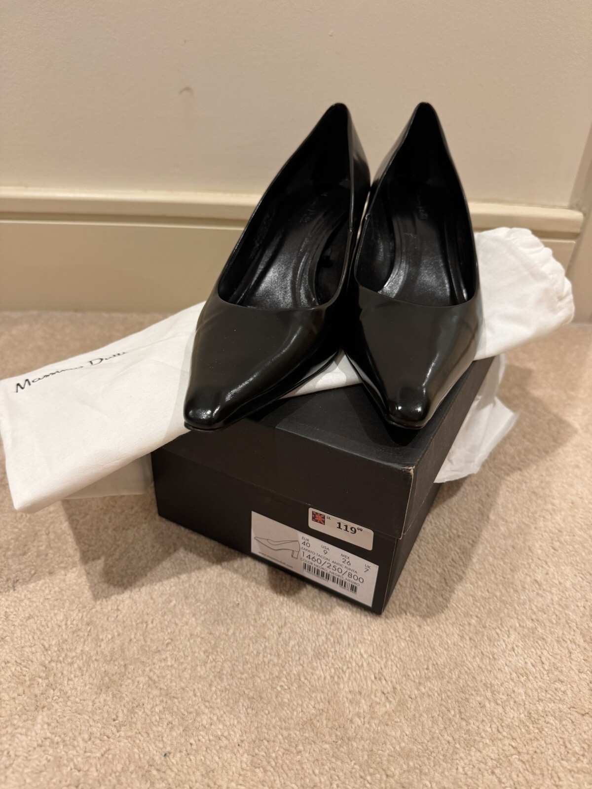 Massimo Dutti pointed high heel shoes size 7 image 2