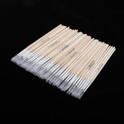 100x Holz Nylon spitze Spitzen Pinsel Malen Färben Strich Zeichnen