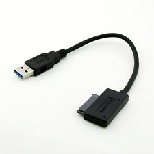 USB 3.0 to 7 6 13Pin Slimline SATA Adapter Cable for Laptop CD DVD Optical Drive