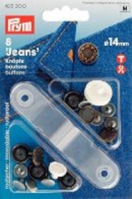 Prym 8 Jeans Buttons 14mm Rivetable Antique Copper Design Laurel Wreath 622200