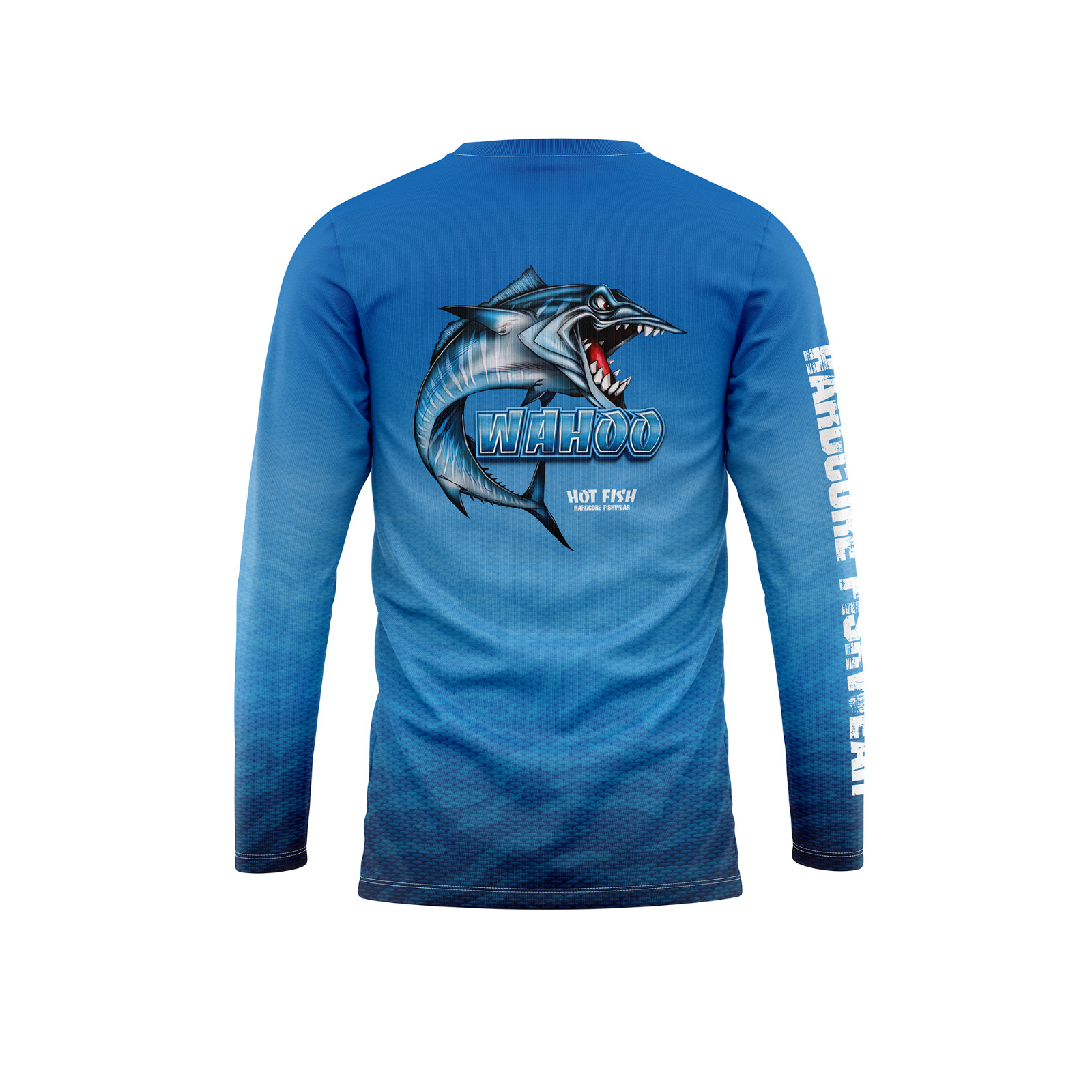 Men’s Green Long Sleeve Fishing Shirt – UPF Protection – HOT FISH WAHOO