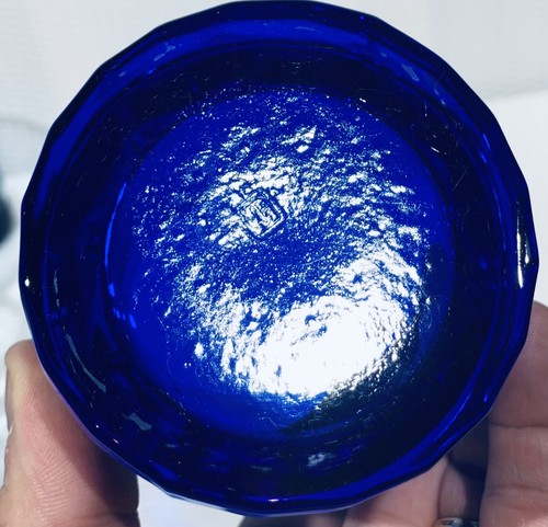 Lot Of 4 ~ Anchor Hocking Essex Lowball Drinking Glasses 10 oz ~ Cobalt Blue EC - Picture 4 of 10