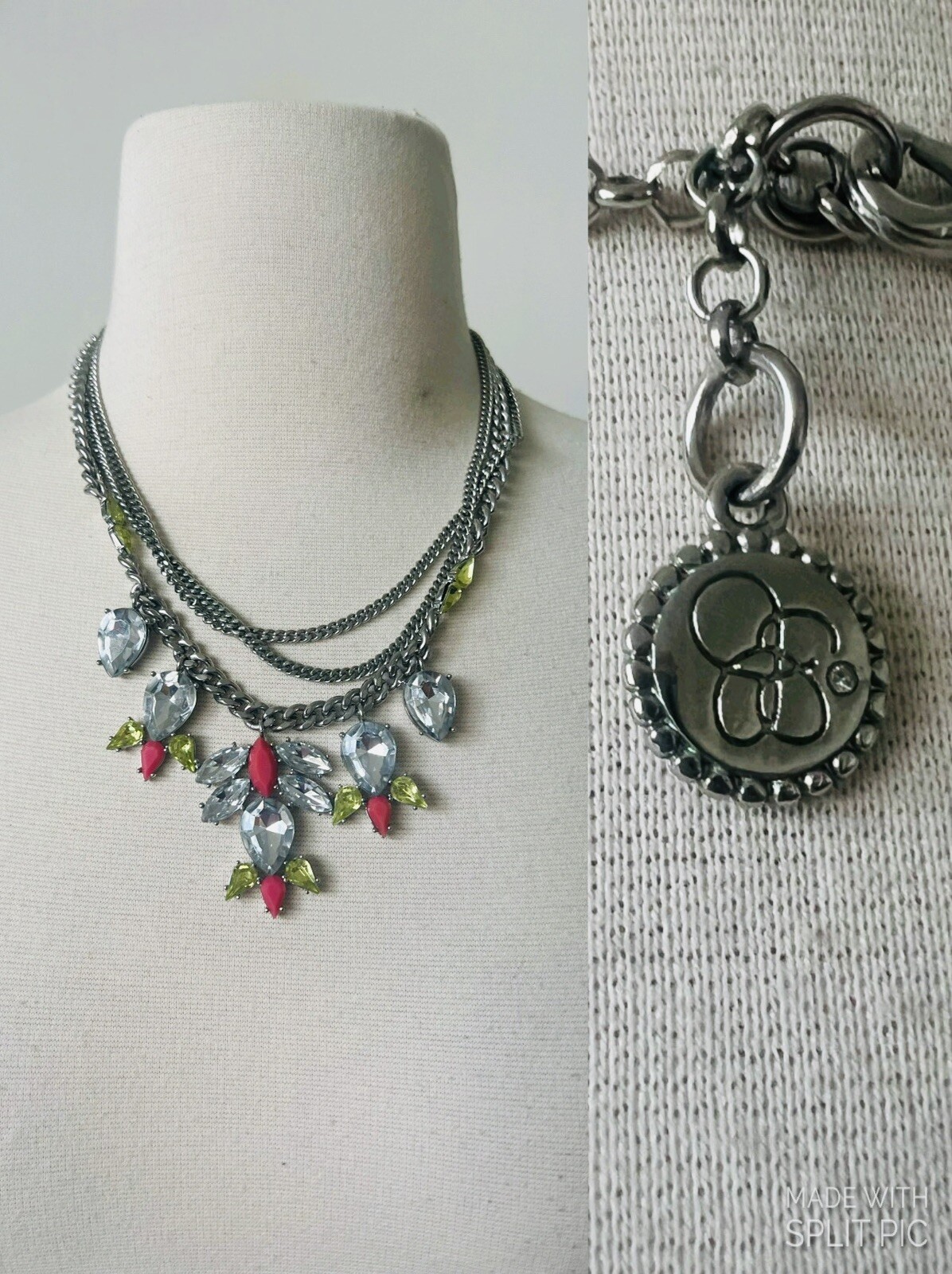 Jessica Simpson Silver Statement Chain Necklace - image 1