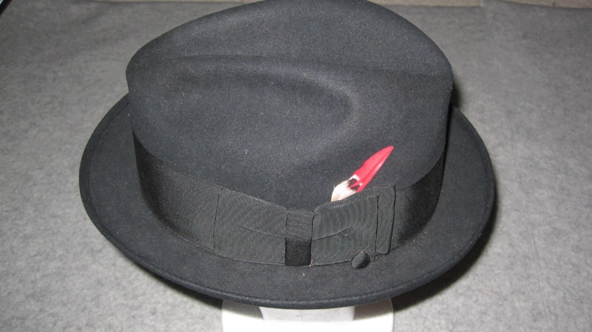 Chapeau Beaver Hats Rare - Taille 56, Ruban Gros Grain Noir, Made In USA, Neuf Sans étiquette