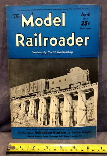Model Railroader April 1943 "Suburban Station" - Foto 1 di 4