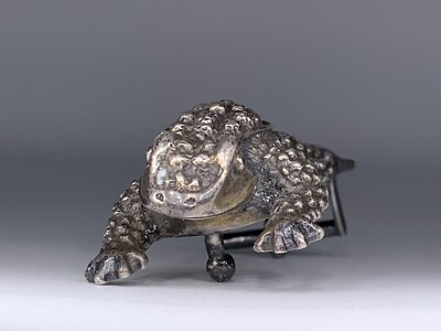 Sterling Silver Designer Belt Buckle B Kieselstein Cord Frog  display picture 3