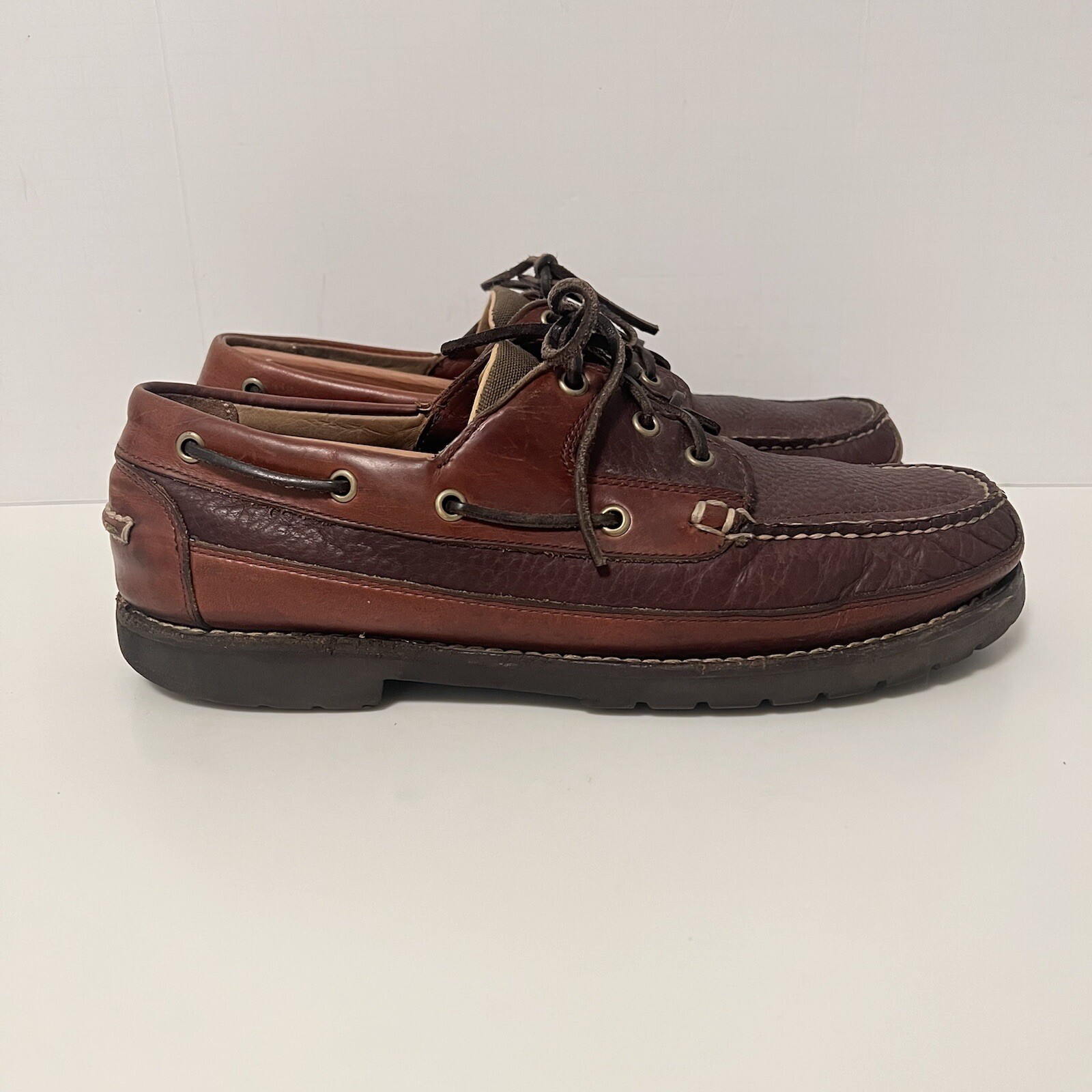 Bean Allagash Bison Leather Mens Size 