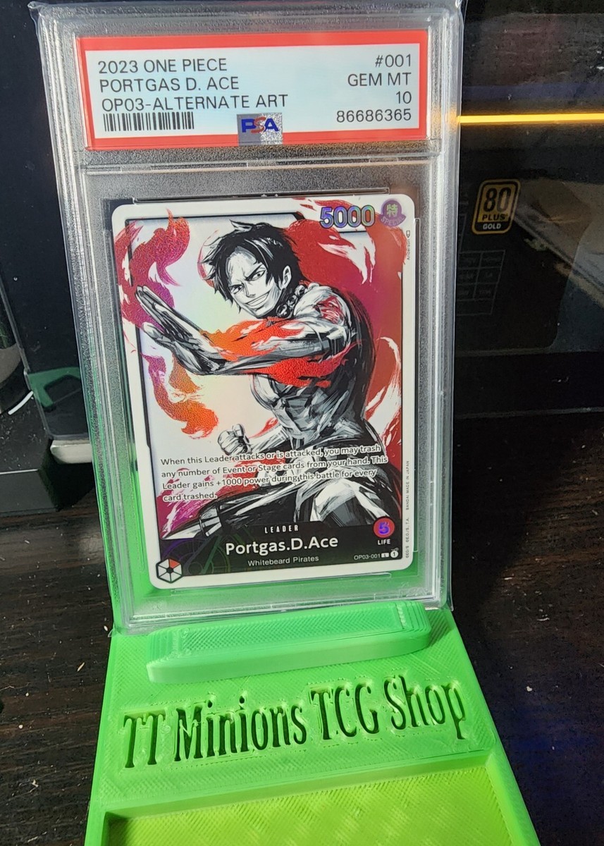 PSA 10 Portgas D. Ace Alt Art Leader OP03-001 One Piece PSA 10 Portgas D. Ace Alt Art Leader OP03-001 One Piece