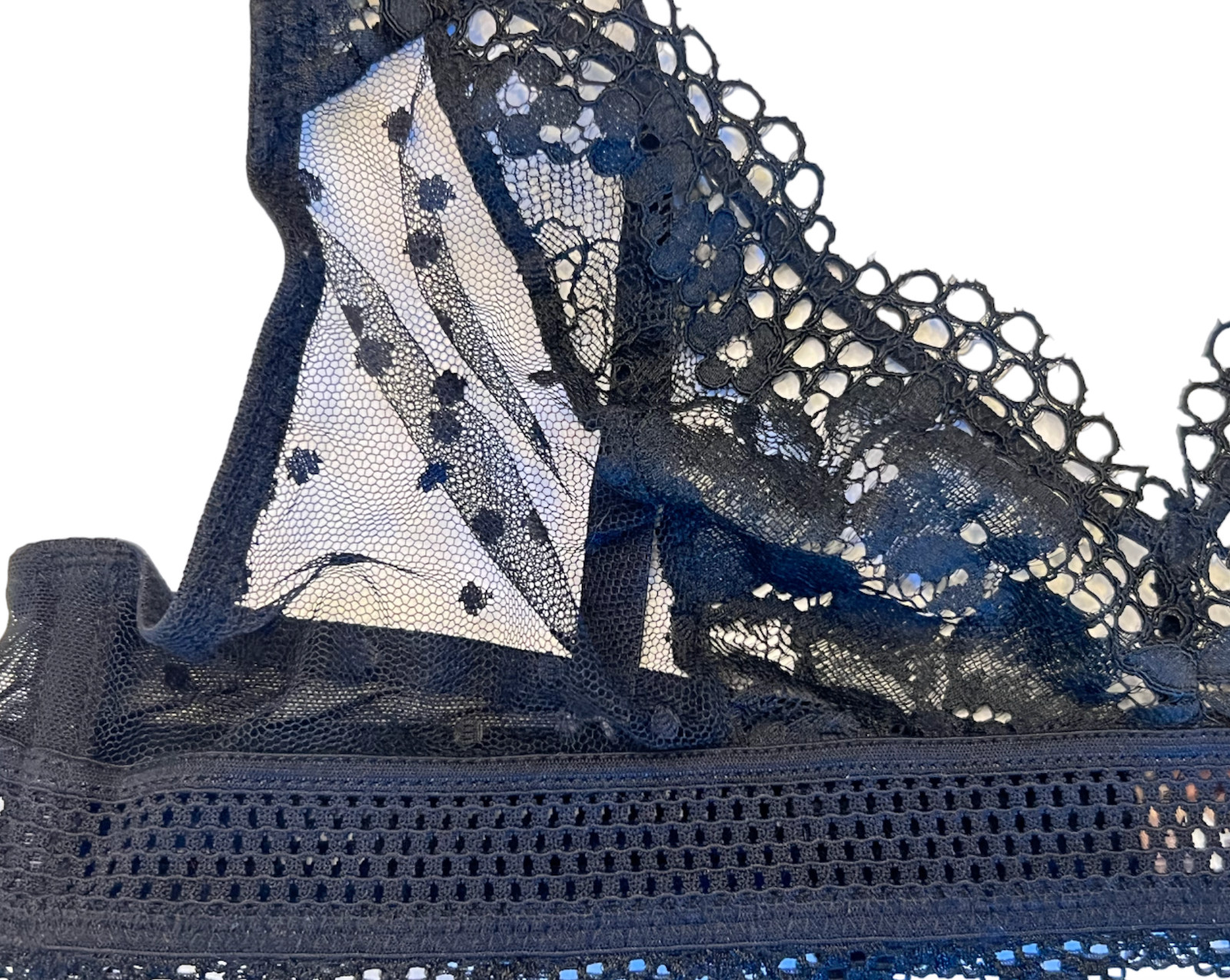 NEW PALINDROME BLACK DREAMLOVER LACE SOFT CUP BRALETTE BRA SIZE SMALL