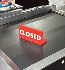 Line Closed Sign / Retail Counter Table Top Sign Closed Sign Register
