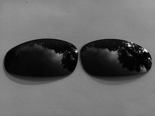 ENGRAVED POLARIZED ONYX BLACK CUSTOM REPLACEMENT LENSES FOR OAKLEY JULIET
