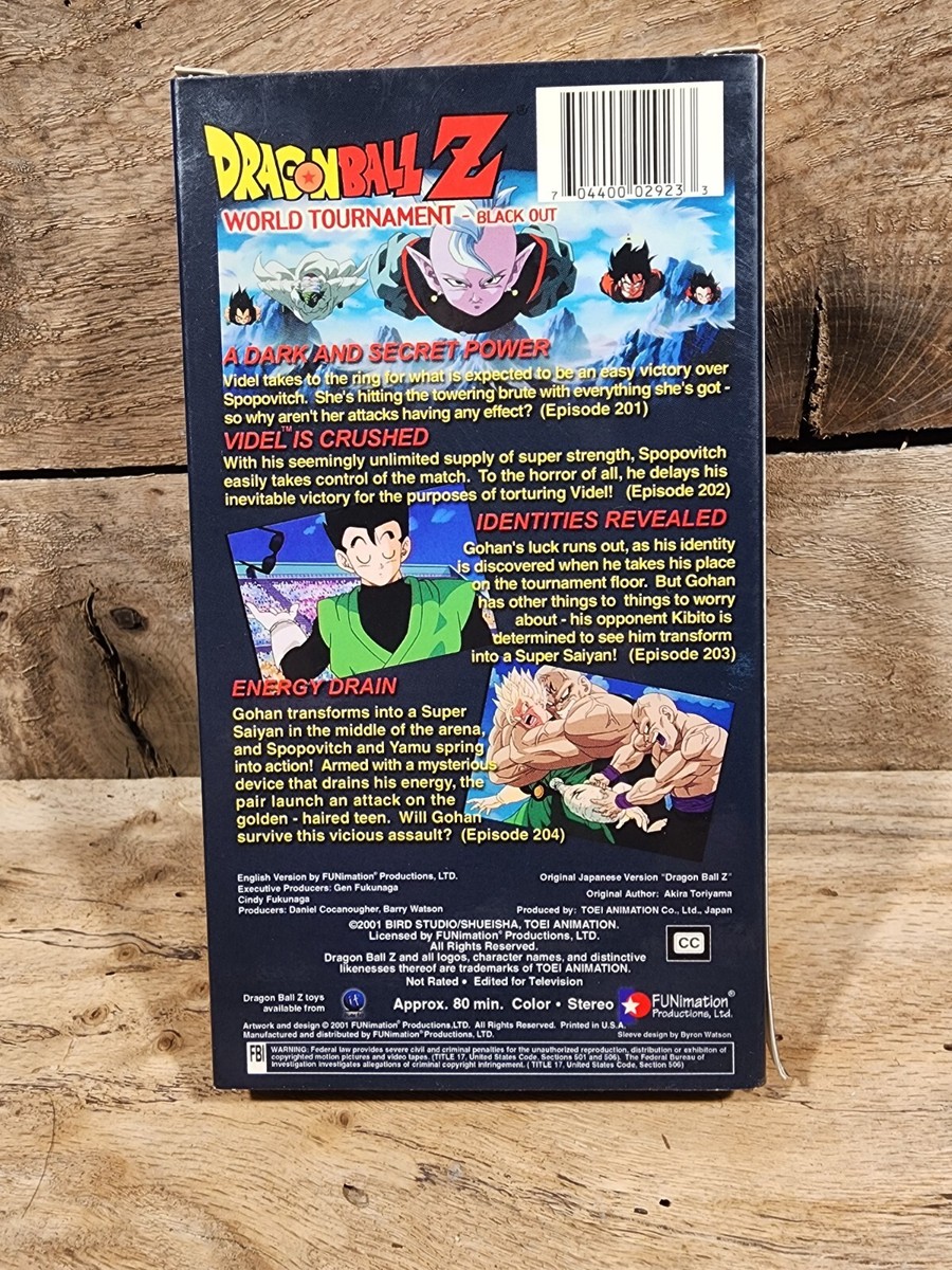 Dragon Ball Z - World Tournament: Blackout (VHS, 2001, Edited