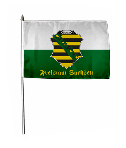 Flagge Deutschland Sachsen - 30x45 Cm, 100% Polyester, Beidseitig Bedruckt, Wetterfest & UV-beständig