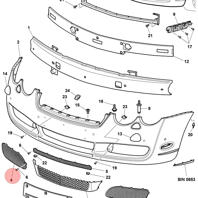 06-13 BENTLEY CONTINENTAL FLYING SPUR FRONT BUMPER LEFT LOWER MESH GRILL OEM