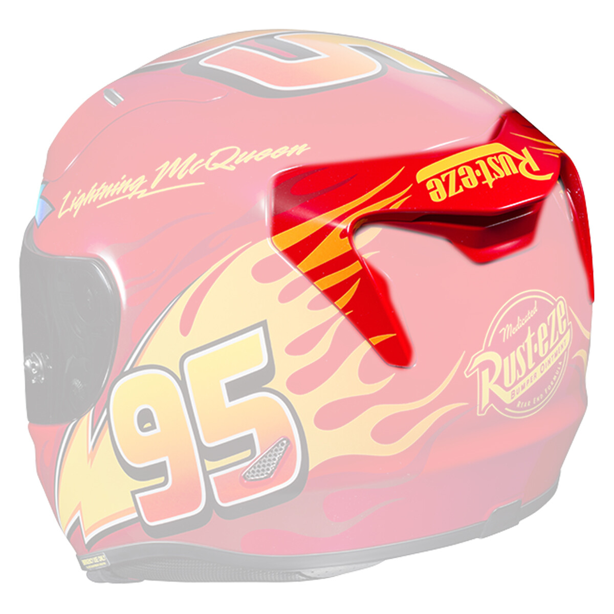 HJC RPHA 11 Pro Lightning McQueen Helmet Replacement Rear Vent Red
