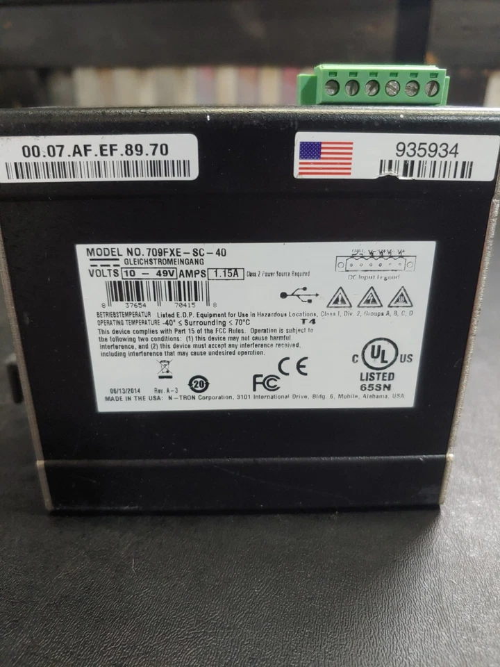 N-TRON 709-FX-CS 709FX 8Eth Ports,  1 Fiber Optic Port - Image 2 of 3
