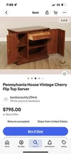 PENNSYLVANIA HOUSE CHERRY FLIP TOP SERVER, BUFFET, BAR