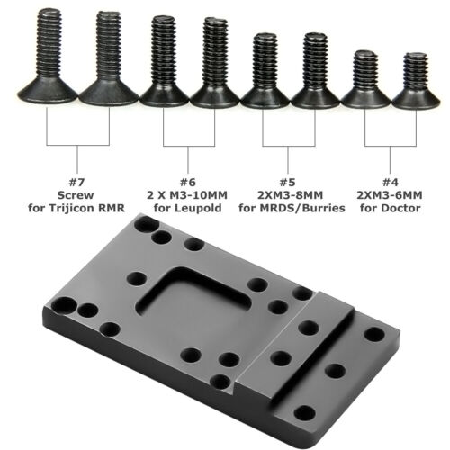 Universal Sight Mount Plate RMR Red Dot Sight Pistol For Glock 17/19/20/22 - Picture 9 of 9