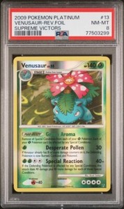 Pokemon 2009 Supreme Victors Venusaur 13/147 Reverse Holo PSA 8
