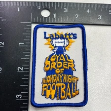 Vtg NOS Beer & Football Theme LABATTS BEER Brewery Patch (Advertising) 001M