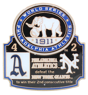 1911 World Series Commemorative Pin - Athletics vs. Giants - Limited 1,000