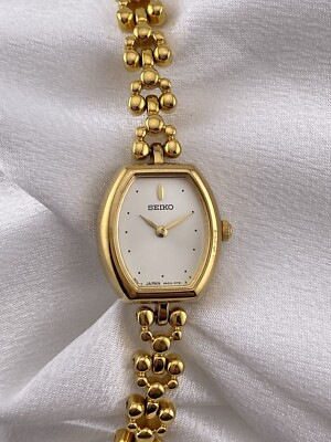 Vintage Seiko Ladies Gold Tone Delicate Petite Bead Bracelet  display picture 1