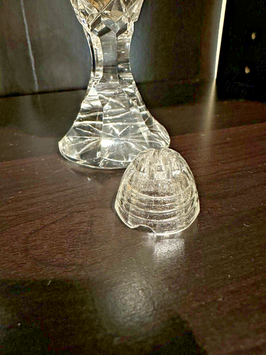 Pair of Hobstar Pattern Crystal Salt and Pepper Shakers - Czech Republic - Picture 4 of 7