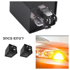 2X 5-Pin LED Flasher Relay Fits for EP27 FL27 LED Turn Signal Lamps Hyper Flash.