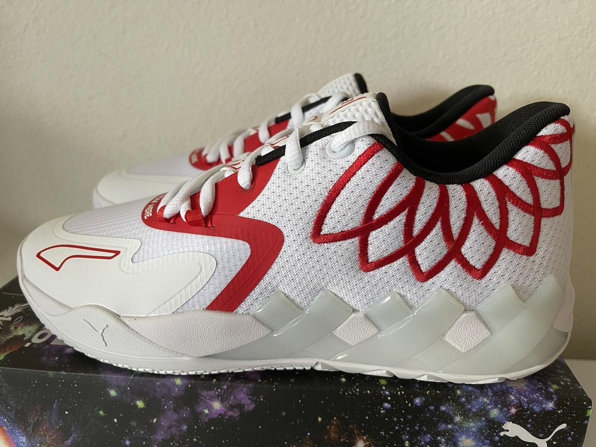 Puma LaMelo Ball MB.01 Lo Team Colors White High Risk Red Puma MB.01 Low (Team Colors White High Risk | Mercari main image 3