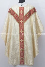 Metallic gold gothic vestment & mass & stole set ,Gothic chasuble ,casula ,casel