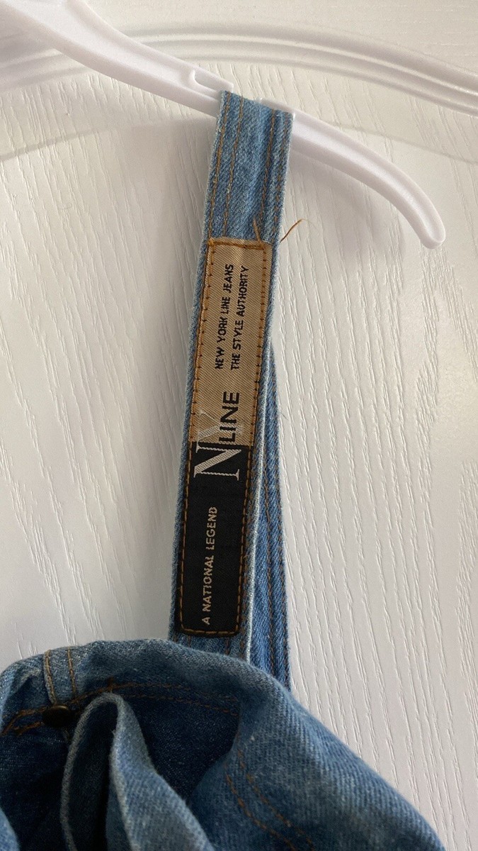 Vintage 90s Shoulder Bag New York Line Blue Denim Adjustable Strap Lightweight Vintage 90s Shoulder Bag New York Line Denim Backpack Hobo  main image 4