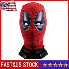 Deadpool Mask Full Head Helmet Cosplay Adult Costume Prop Red Knitted Breathable