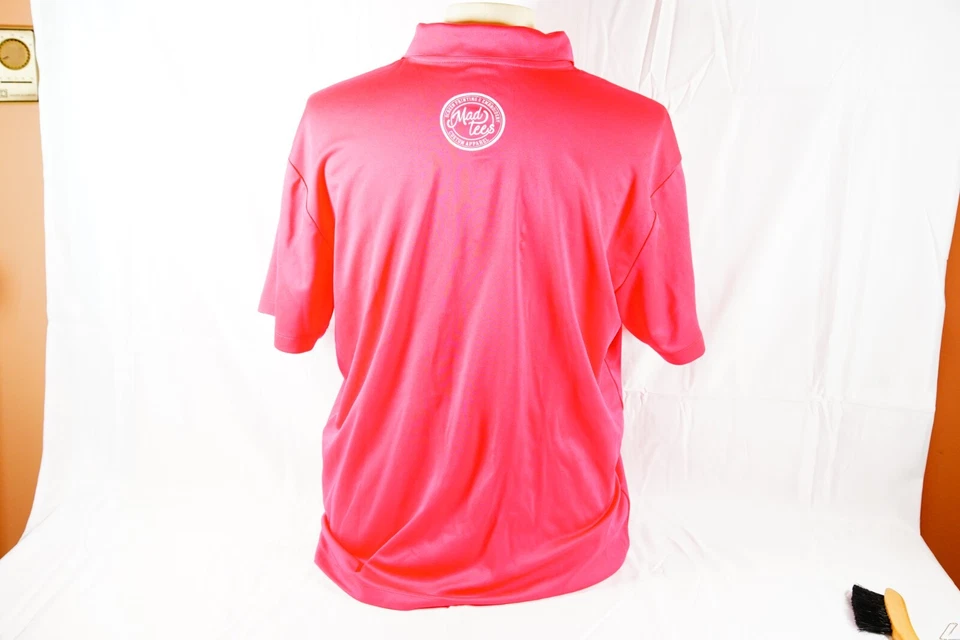 ROCK 107 Radio Estación Autoridad Portuaria Bordada Mad Tees Rosa Polo XL Foto 2 de 4