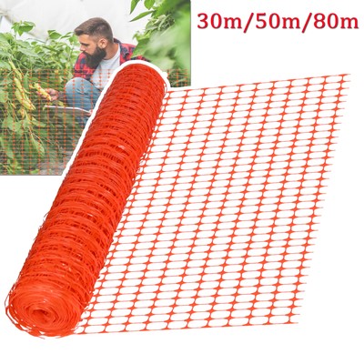 4x Bauzaun 50 X 1 M Warnnetz Orange, Schutznetz Schutzzaun Warnzaun Absperrzaun