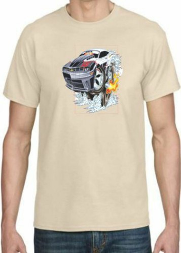 Adult DryBlend® T-Shirt - ( FLAMIN' CAMO - CAMARO / HOT ROD) - Picture 26 of 37