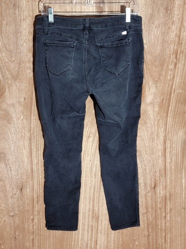 1822 denim jeans womens size 10 leggings stretch mid rise denim charcoal gray - 第 6/11 張圖片