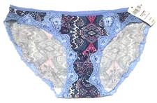 small - NWT Soma blue paisley bikini panty b67