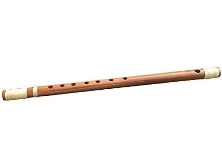 ＊レオン＊フルート Japanese bamboo flute, white rattan winding, 7holes, 7tones, lion