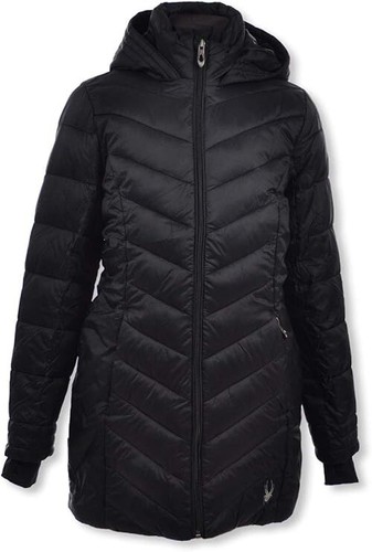 Spyder Mädchen Cheveron-gesteppte Thermaweb isolierte lange Jacke Größe M (8/10) Neu mit Etikett - Bild 1 von 7
