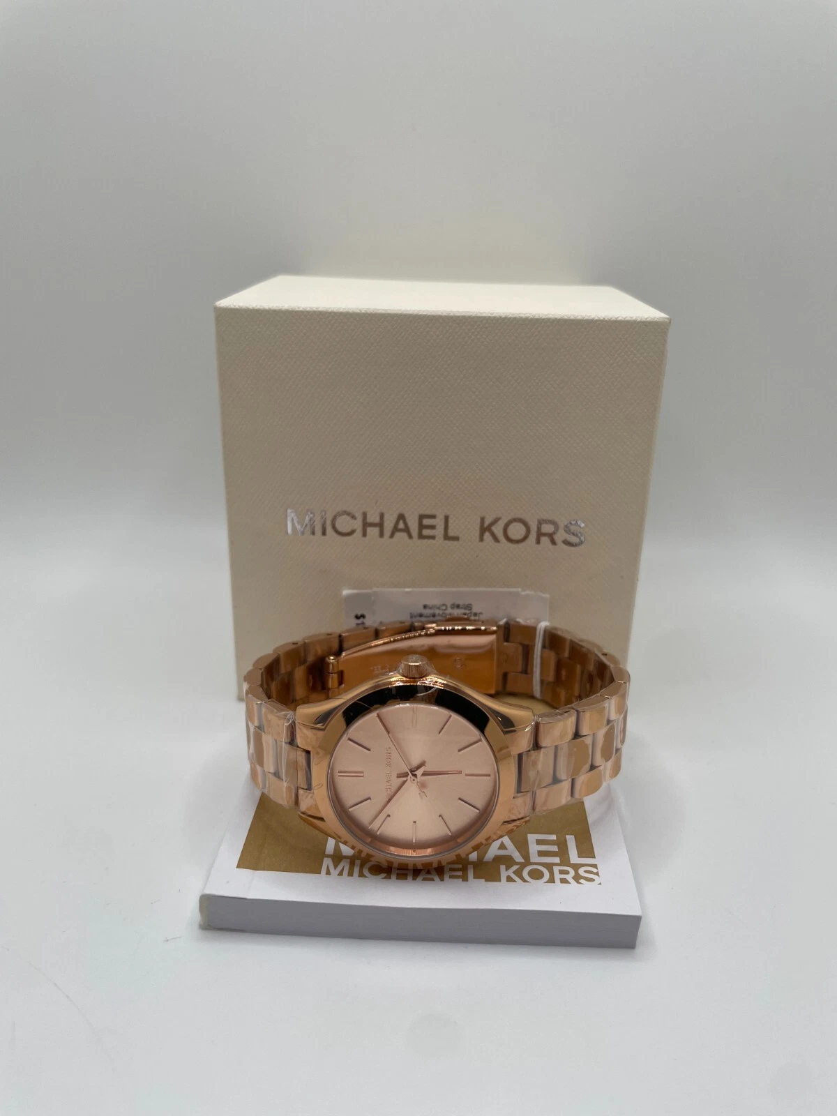 Orologio da polso classico Michael Kors Slim Runway MK3513 donna oro rosa quarzo