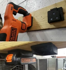 Black & Decker 20V Wall/Under Shelf Battery & Tool Holder Mount COMBO