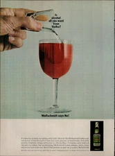 1961 Wolfschmidt Vodka Says No! Bloody Mary Shot of Vodka Vintage Print Ad 2262