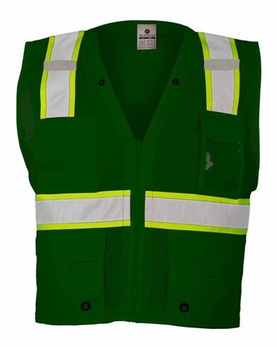 Chaleco de seguridad de malla multibolsillo serie Kishigo EV visibilidad mejorada B100-111 - Imagen 9 de 21