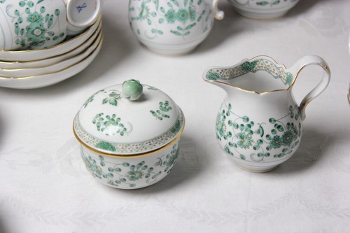 Meissen Kaffee und Ess Service Dekor Indisch grün einzeln verkaufen 1. Wahl TOP - Bild 87 von 91