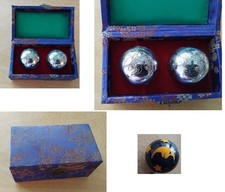 Qi Gong Kugeln Chinesische Klangkugeln Meditation + Kugel Sonne Mond extra