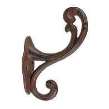 Rustic Cast Iron Vines Double Wall Hook Towel Hat Coat Purse Hanger Heavy Duty