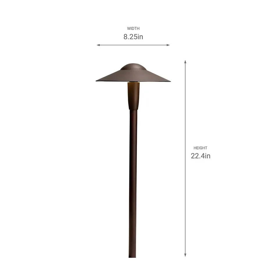 Kichler 15810AZT27R - 3 Watt LED 12 V Path Light - Architectural Bronze - 2700K - Image 4 of 4