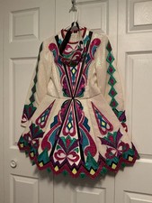 Girls Irish Step Dance Dress Celtic Traditional Costume waist 27  length 33